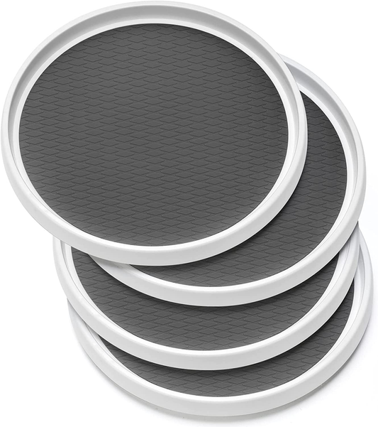 Lazy Susan Organizer – 10" Non-Skid Turntable Rack, Set of 4