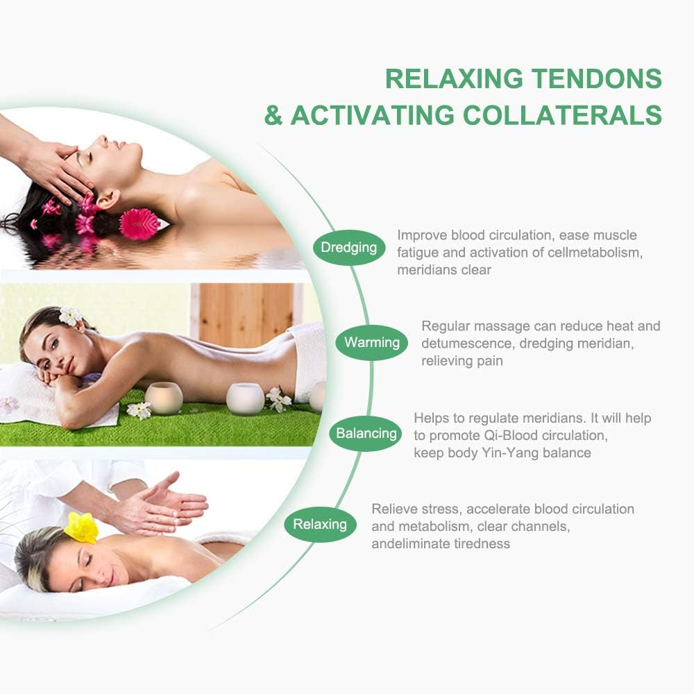 Guasha Massage Tool，Natural Stone Gua Sha Board, 4PCS Guasha Stone Scraping Massage Sets for SPA Acupuncture Physical Therapy Muscle Knots Facial Caring Point Treatment Lymphatic Drainage